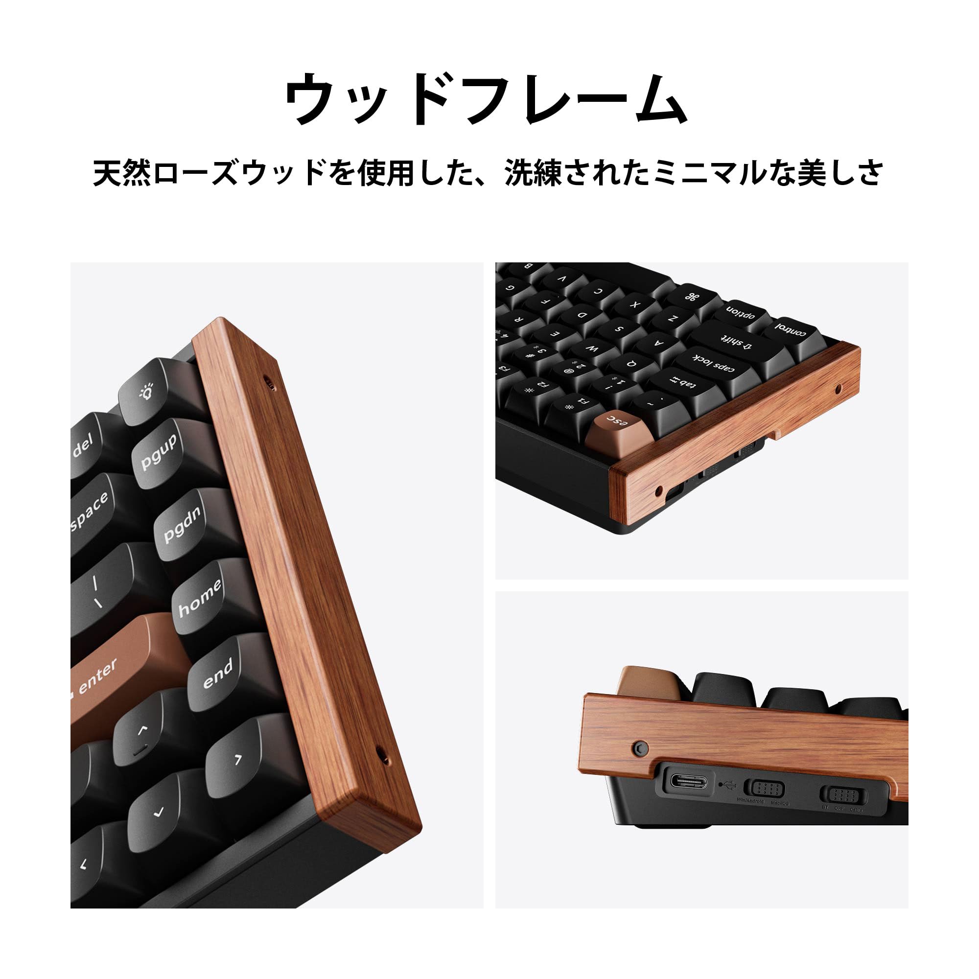 Keychron K2 HE Bezprzewodowa Klawiatura Magnetyczna, 2.4Ghz/Bluetooth/USB-C, RGB, Hot-swap, QMK/VIA, Gateron Magnetic Switch Nebula, Kompatybilna z Mac Windows Linux, Special Edition Czarna