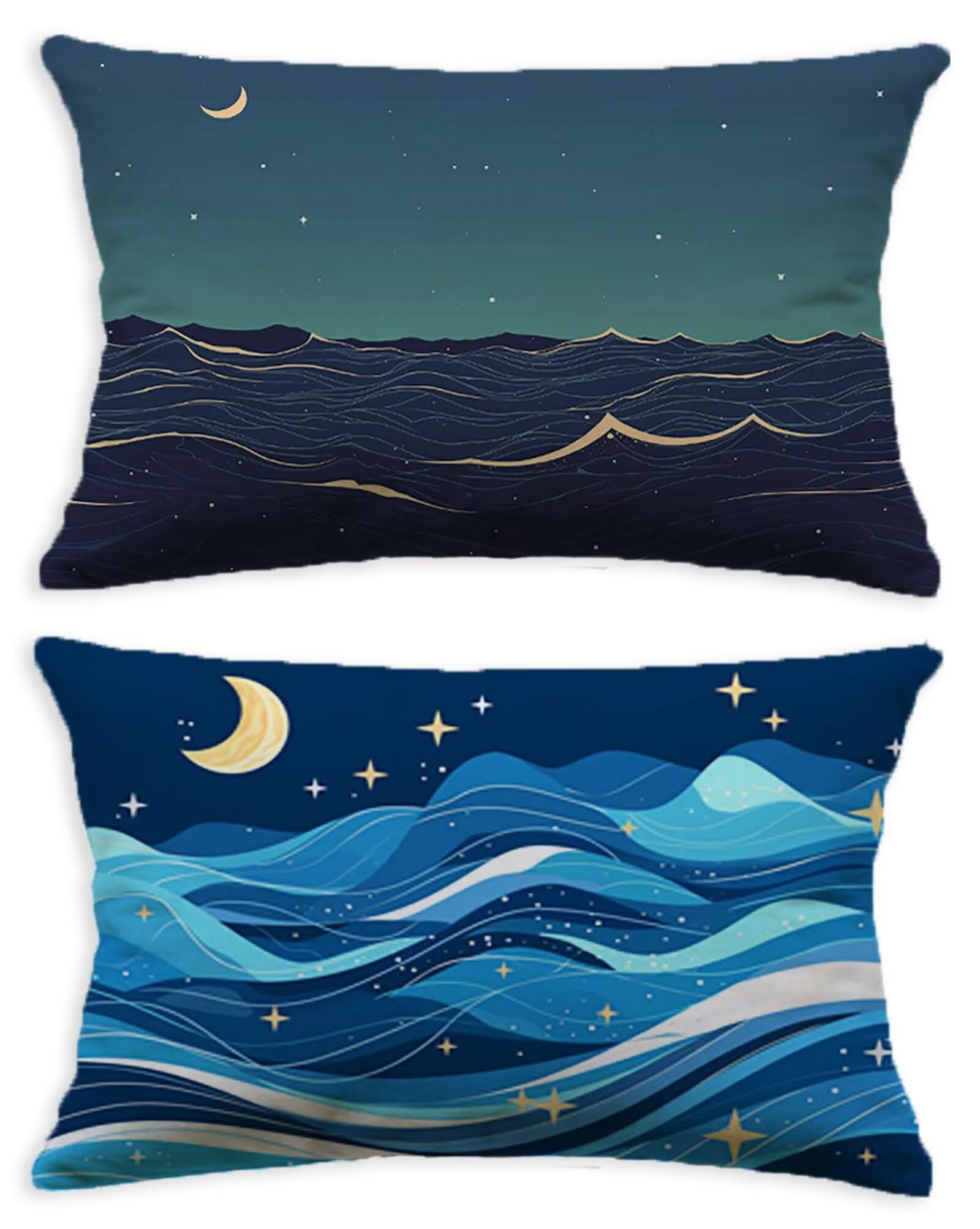 Housse de coussin bleu marine velours pour un salon chic et cocooning
