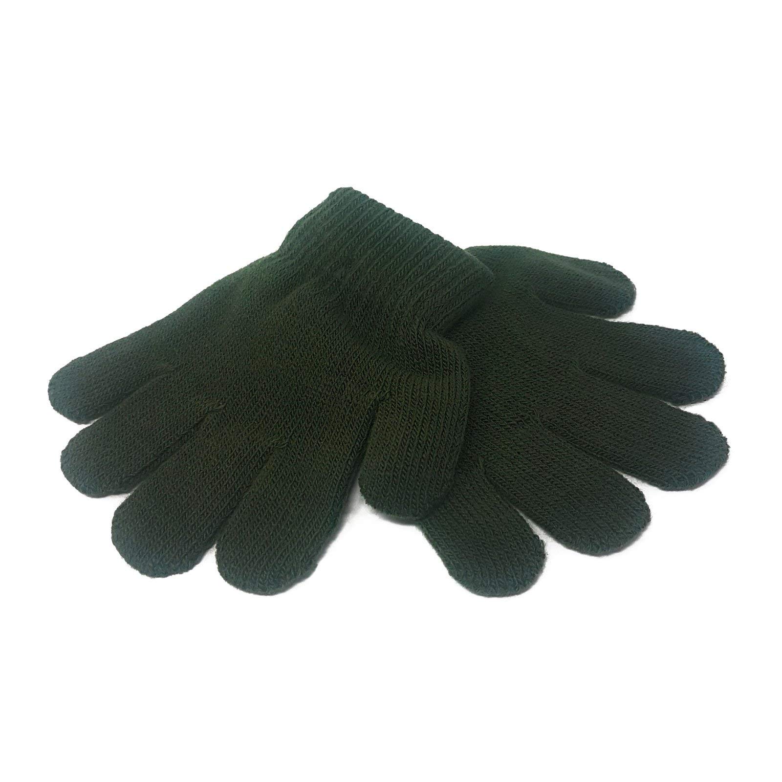 Ws Uk Unisex Kids Dark Green Kids Magic Winter Gloves [Dark Green]