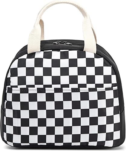 Bolsa de almuerzo con estampado de vaca para mujeres y niñas, lonchera reutilizable con aislamiento térmico para adultos y niños, trabajo, escuela,