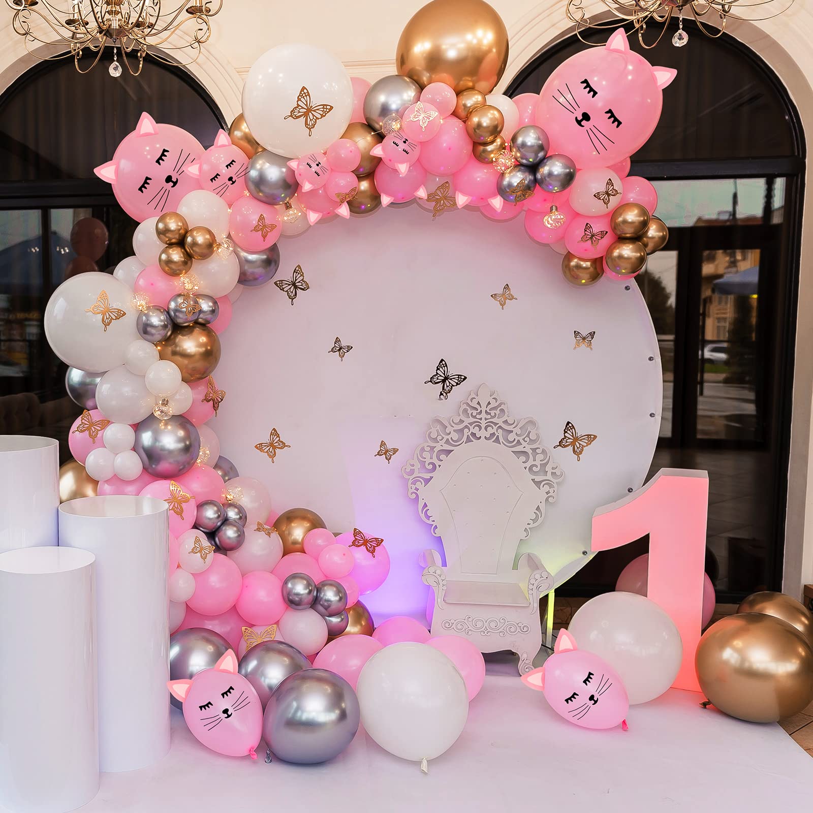 Amazon | ピンクの猫バルーン100個 DIY 猫の耳 ラテックスバルーン