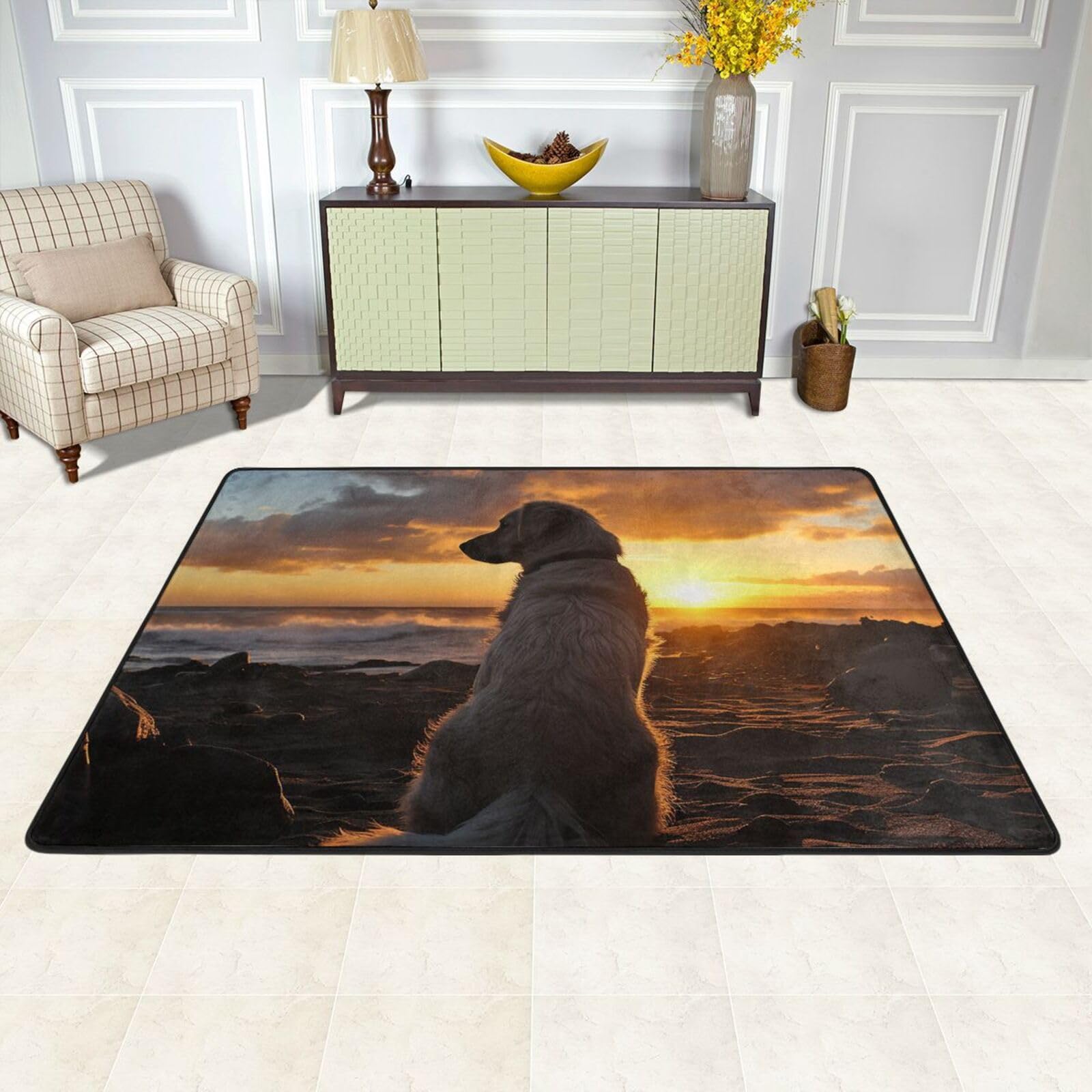 Tapis de sol motif chien douceur et sérénité pour décorer votre chambre