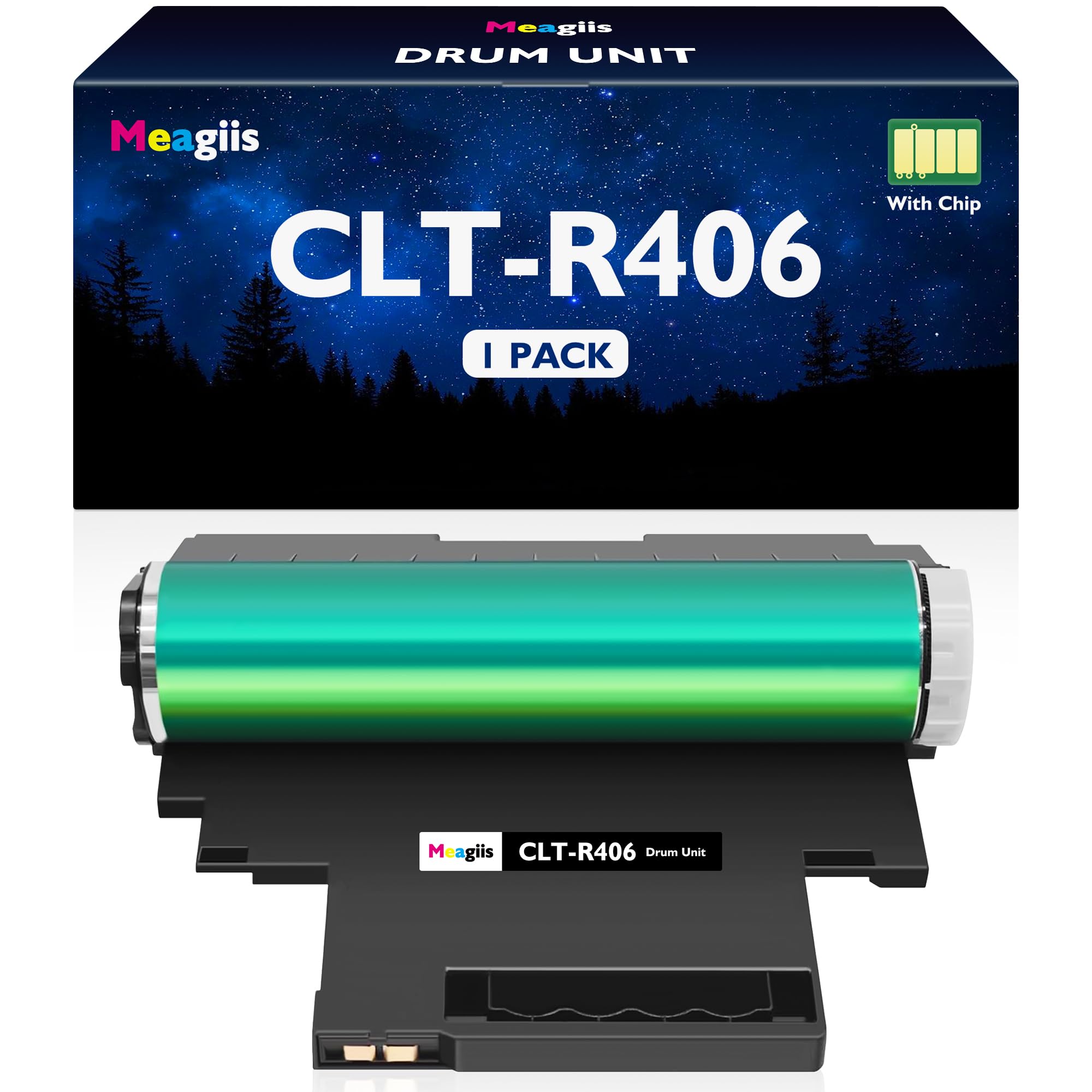CLT-R406 Unité de Tambour Compatible pour Samsung CLT-R406 R406 pour Samsung Xpress C480W C480FW C480 C460W C430W C460FW C410W CLP 365W CLP-365W CLP360 CLP-365 CLX-3305 CLX-3300 (1 Paquet)