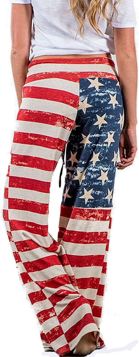 NEWCOSPLAY Women's Comfy Pajama Pants Casual Drawstring Palazzo Lounge Wide Leg Pants - Image 5