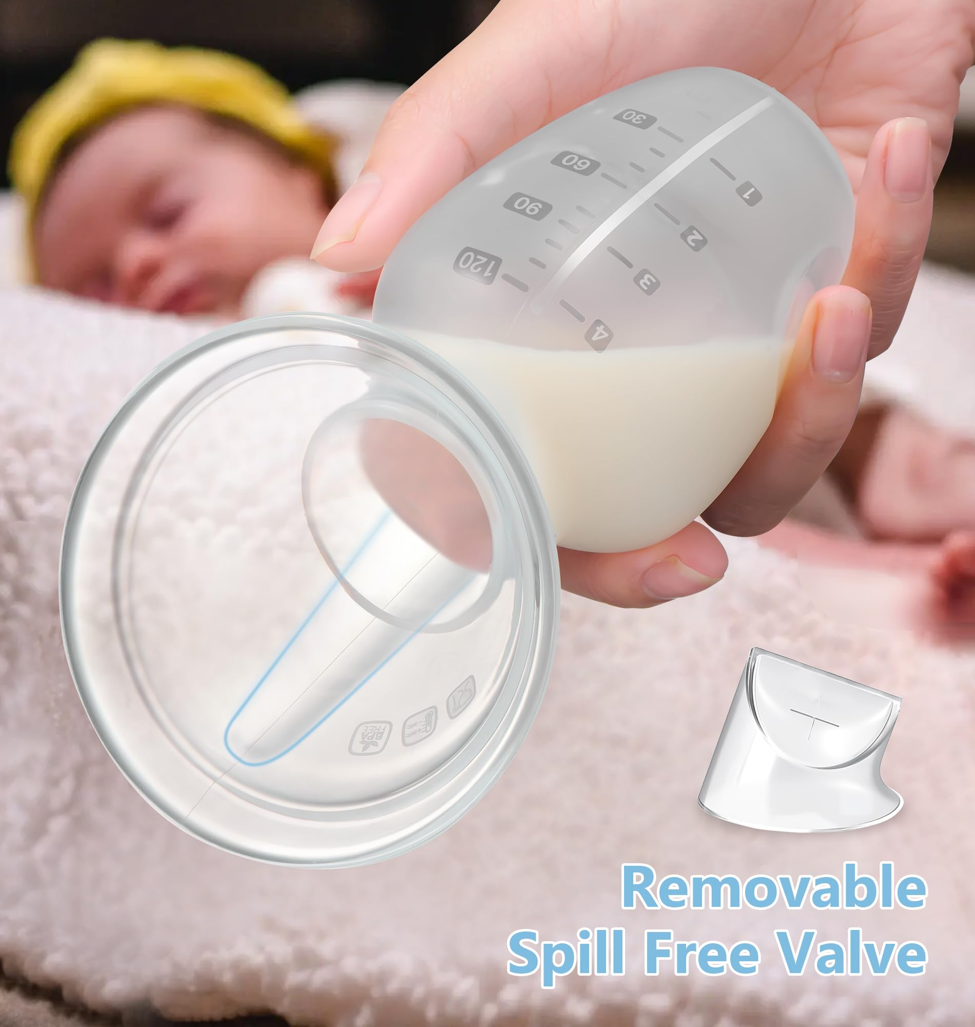 Sacaleches Manual De Silicona Sin BPA - Colector De Leche Materna Con Biberón Incluido, Ideal Para Lactancia