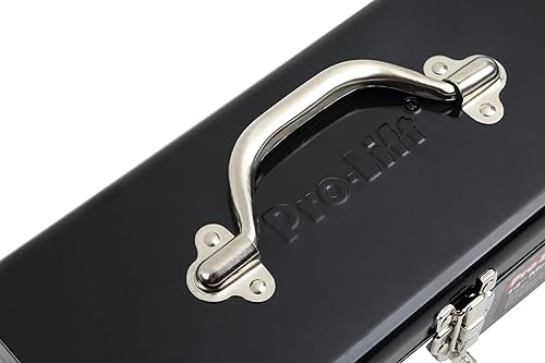 Miniatura 5 de Pro-Lift Caja de herramientas de acero  Caja de herramientas de metal de 14 pulgadas portátil con asa  Cierre de pestillo de metal resistente, caja