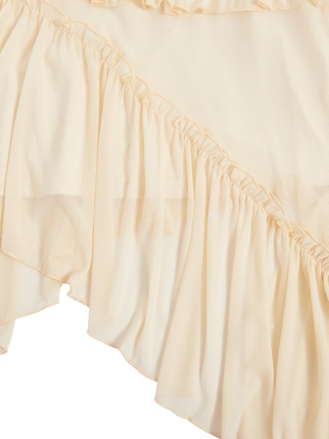 Verdusa Women's Flowy Asymmetrical Skirt Boho Ruffle Western Mini Skirt Country Concert Outfits - Image 5