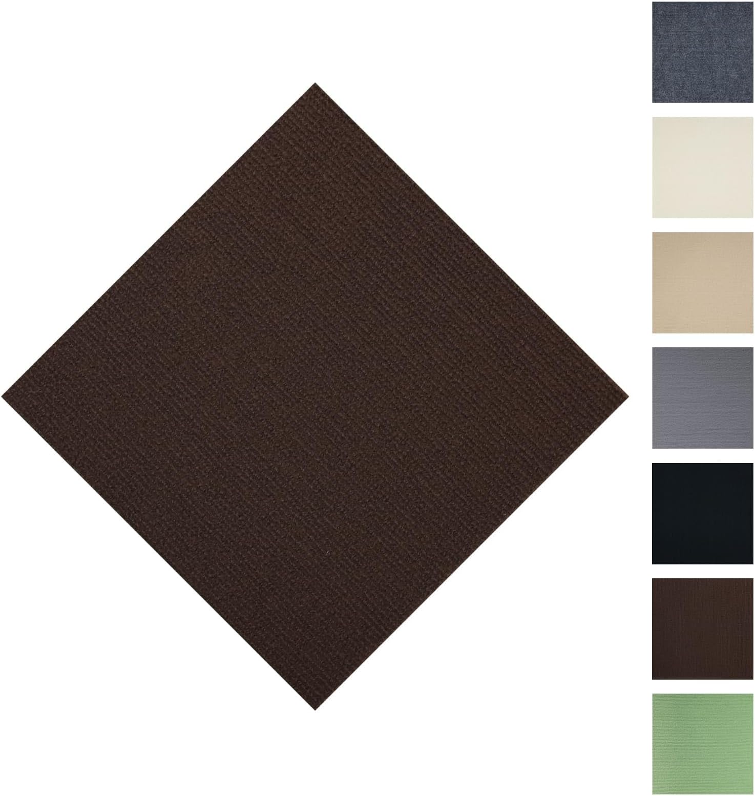 Static Cling Carpet Tiles 30 x 30 cm, 10 Pack No Glue Installation, Reusable Square Floor Tiles, Easy Install Non-Slip