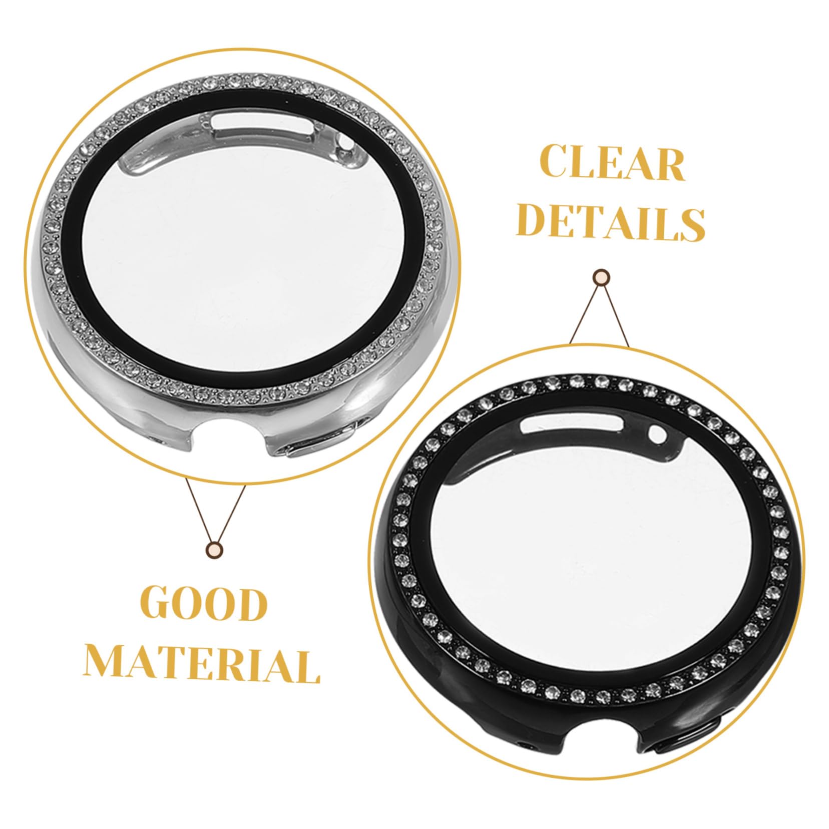 HOMSFOU Lot De 5 Coques De Montre Intégrées en Strass pour Montre Connectée Légères Et Robustes 3 X 5 Pièces