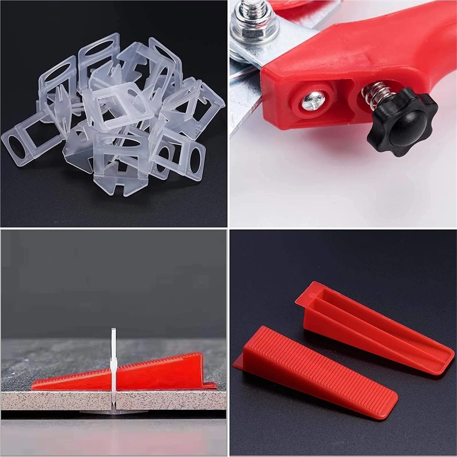 Kit de nivelación azulejos (501 piezas) con 400 clips espaciadores, 100 cuñas y 1 alicate para paredes(1.50MM)