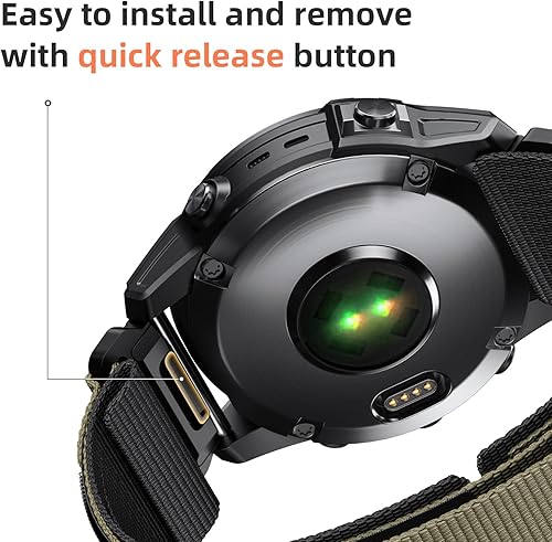 Miniatura 5 de ANCOOL Para Fenix 7X Watch BandFenix 36X5X Correa de reloj de 1.024 in Correa de reloj de nailon para Fenix 6X ProTactix 7Epix Pro 2.008 in