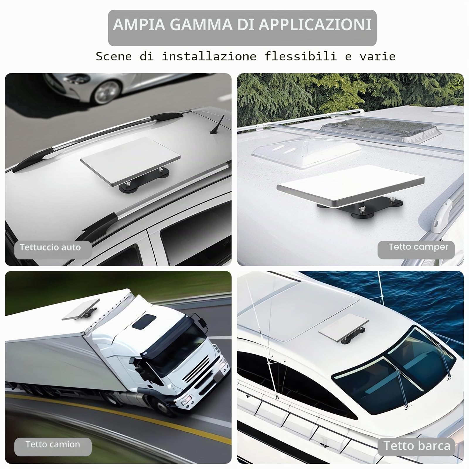 Justech Starlink Mini Supporto Magnetico per Tetto Auto Kit di Montaggio Magnetico Compatibile con Starlink in Lega di Alluminio Mini supporto Starlink a Sgancio Rapido per Camper, Furgoni, Camion