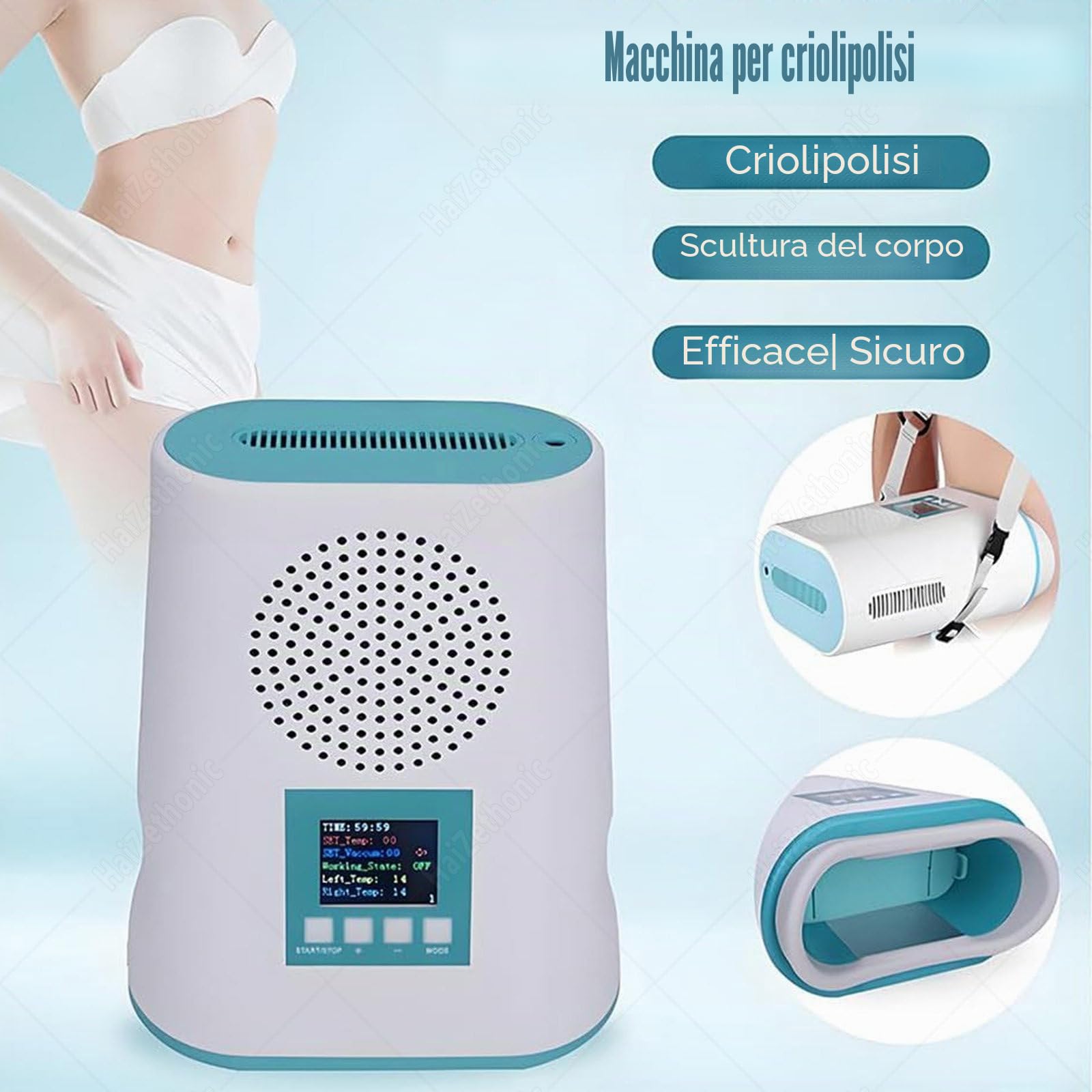 Macchina per Dimagrire per Criolipolisi a Forma Corpo 360 Congelamento Grassi Crio Crioterapia Macchina Percasa Scolpire Corpo,Rassodare Pelle