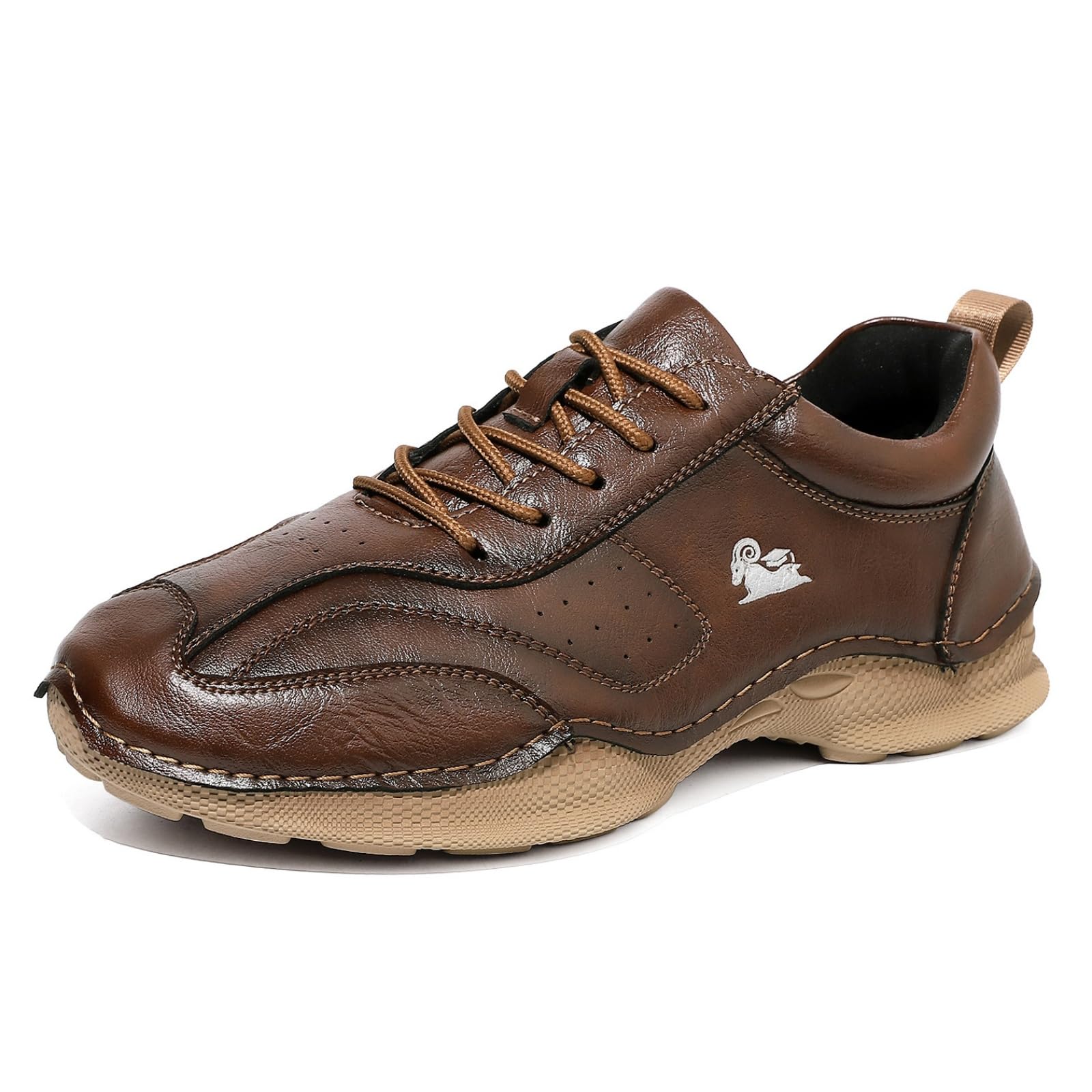 Scarpe Trekking Uomo Pelle Scarpe Escursionismo Outdoor | Traspiranti Resistenti Lacci A Taglio Basso, Antiscivolo Comode Con Supporto Alla Caviglia Per Campeggio Trekking