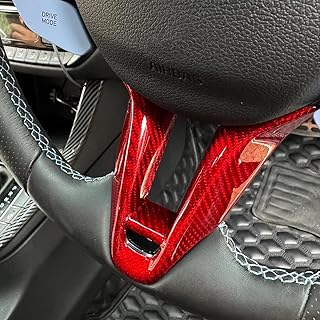 Sponsored You’re seeing this ad based on the product’s relevance to your search query.Learn more about this advertisement FUEISOF For Hyundai I30 N 2017-2024 Real Carbon Fibre Car Steering Wheel Cover Decor Sticker Frame Decorative Frame Red (Steering Wheel Trim)
