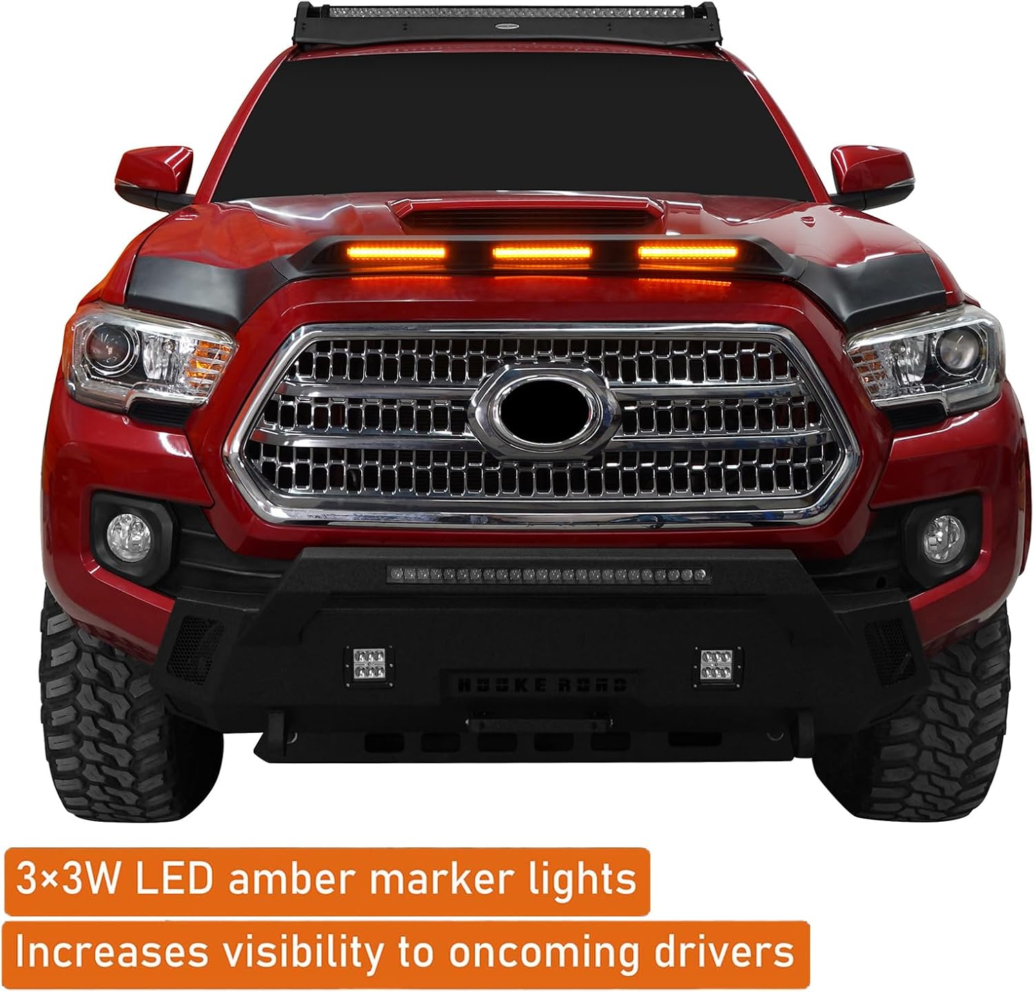 Hooke Road Hood Protector for 2016-2023 Toyota Tacoma 3rd Gen Pickup Truck