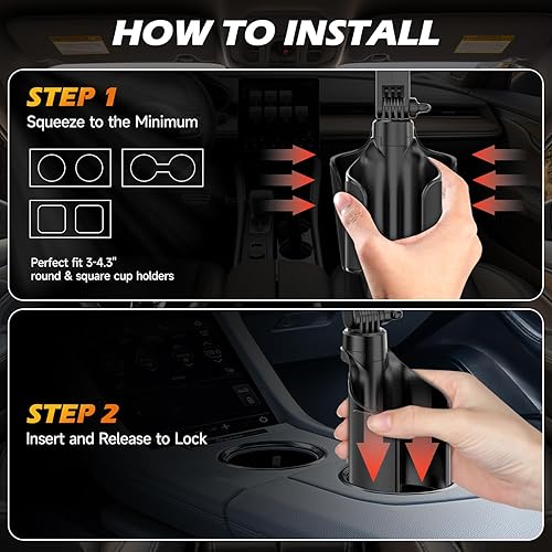 Miniatura 5 de Soportes de teléfono para tu automóvil, soporte de teléfono 2 en 1 con dos bases ajustables, brazo largo con taza de rotación de 360 para automóvil,