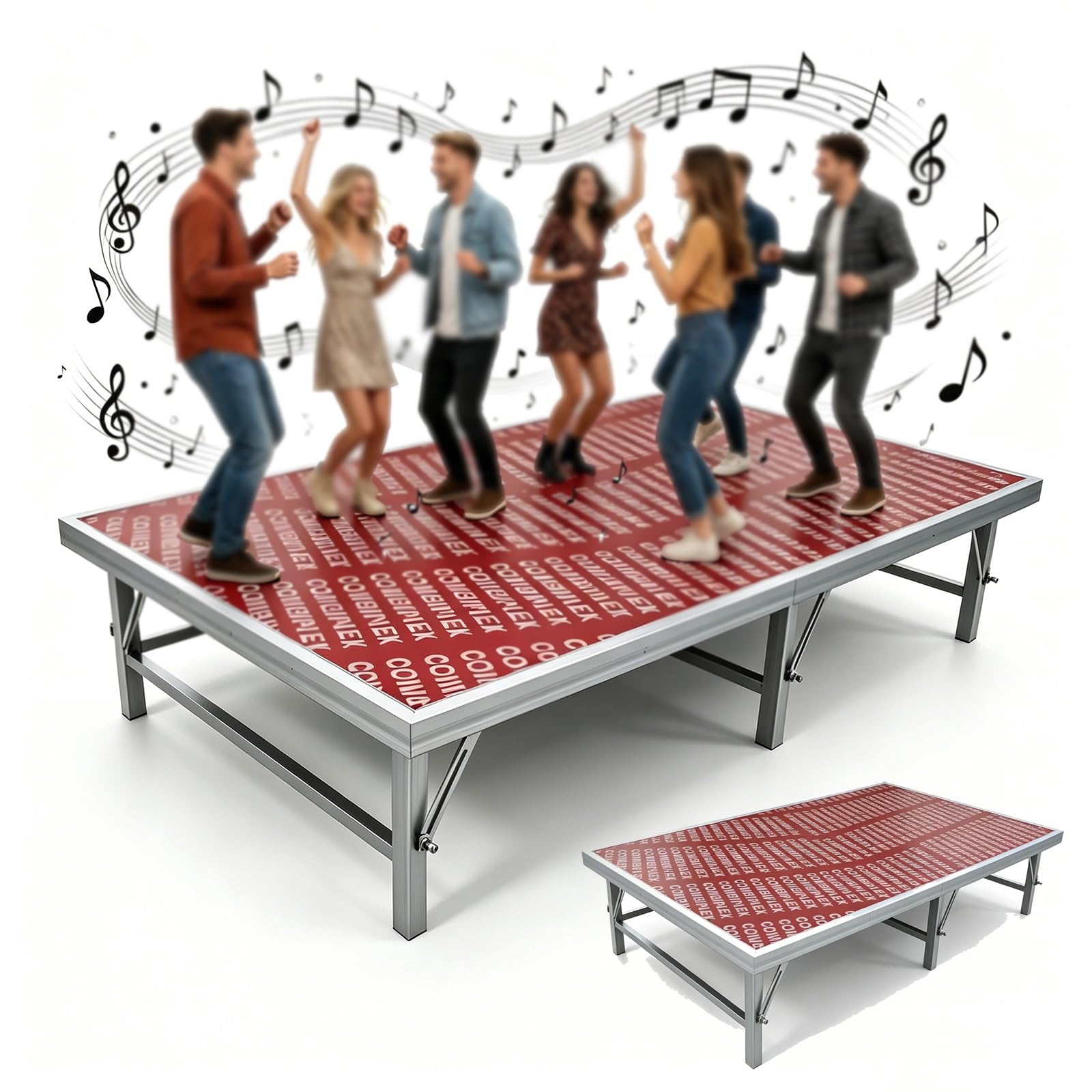 Palco rialzato,Palco modulare pieghevole,Disponibili tre opzioni di altezza,Pedana Modulare eventi di mercato Per band, eventi scolastici, matrimoni, batteria, concerti e locali(40cm)