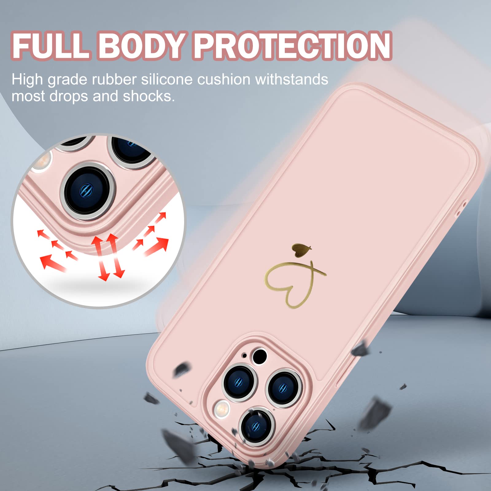 Newseego Custodia con Cordino a Tracolla per iPhone 16 Pro Max [Compatibile con MagSafe], Custodia Magnetica Ragazza Donna Cute Love Heart Tracolla Regolabile Cover per iPhone 16 Pro Max-Viola Intenso