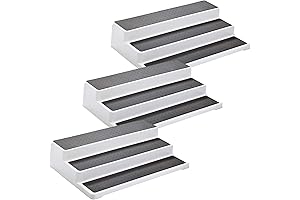 3 Tier Lazy Susan White Grey Silicon Surface Pantry Cabinet Organizer