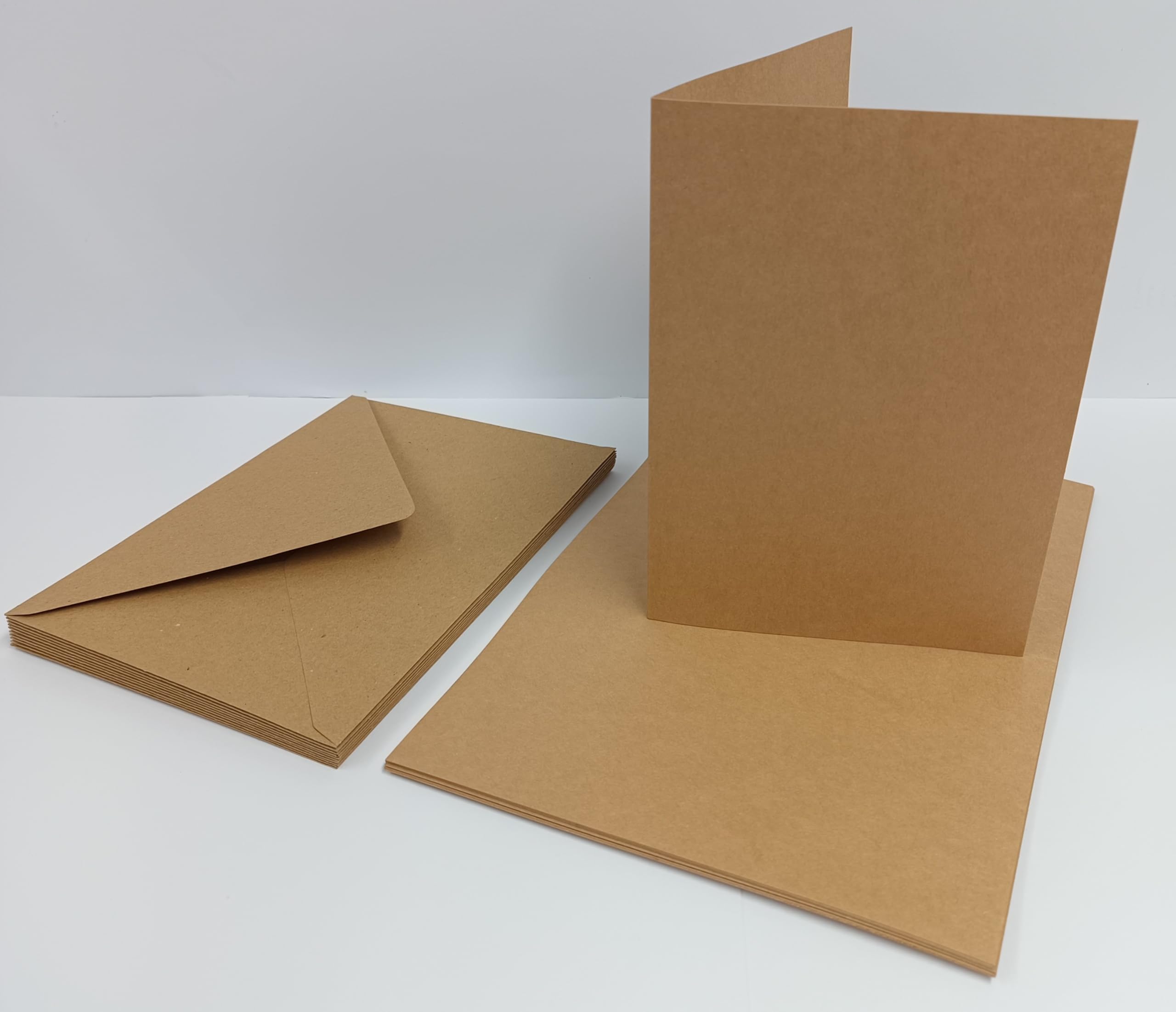 Eco-Friendly 10 Pack A5 Blank Greeting Cards & Envelopes | 100% Recycled Card Blanks for Crafts & Invitations