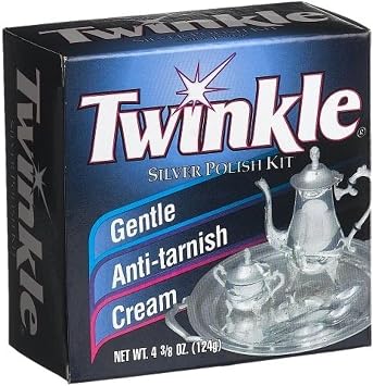 Twinkle Silver Polish Kit, Gentle Anti-Tarnish Cream 4.38 oz Pack of 6