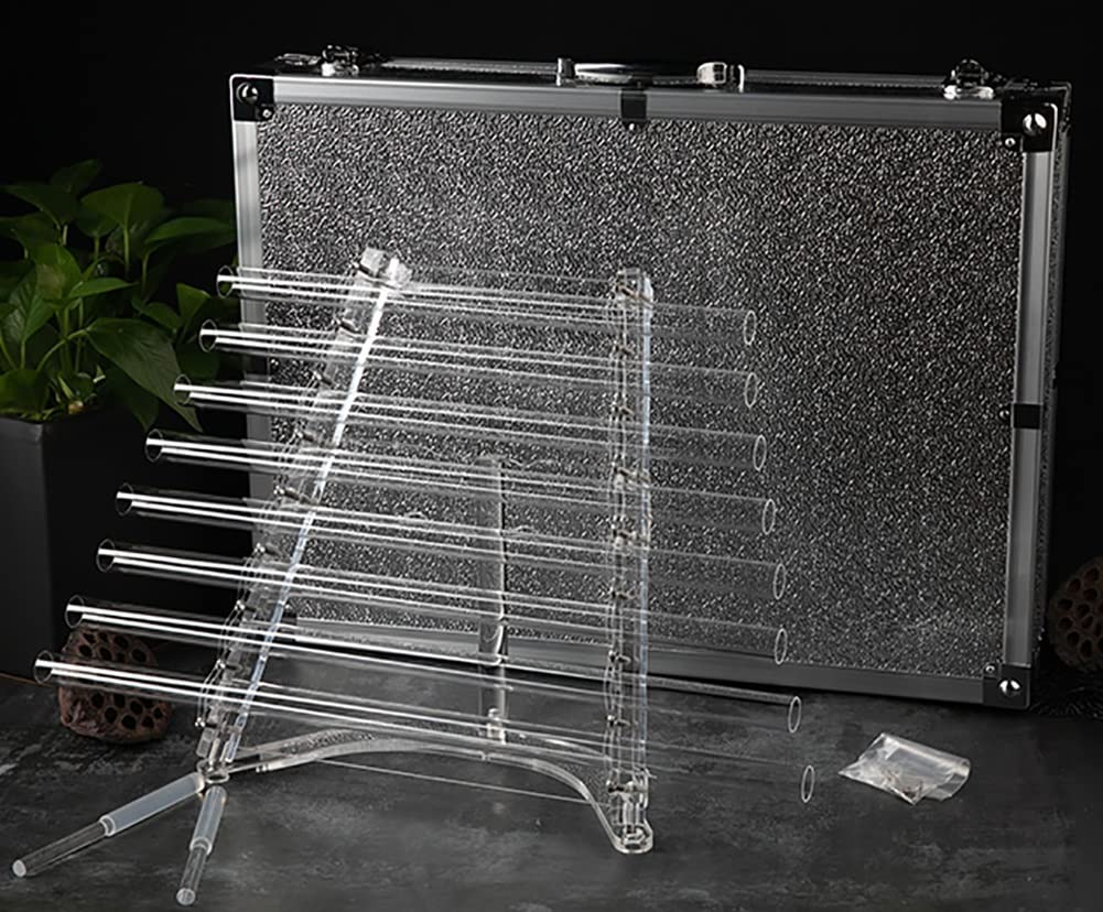 440Hz 8 Note CDEFGABC Quartz Crystal Singing Harp for Sound Healing Healing Musical Instrument with Free Alumina Carrying