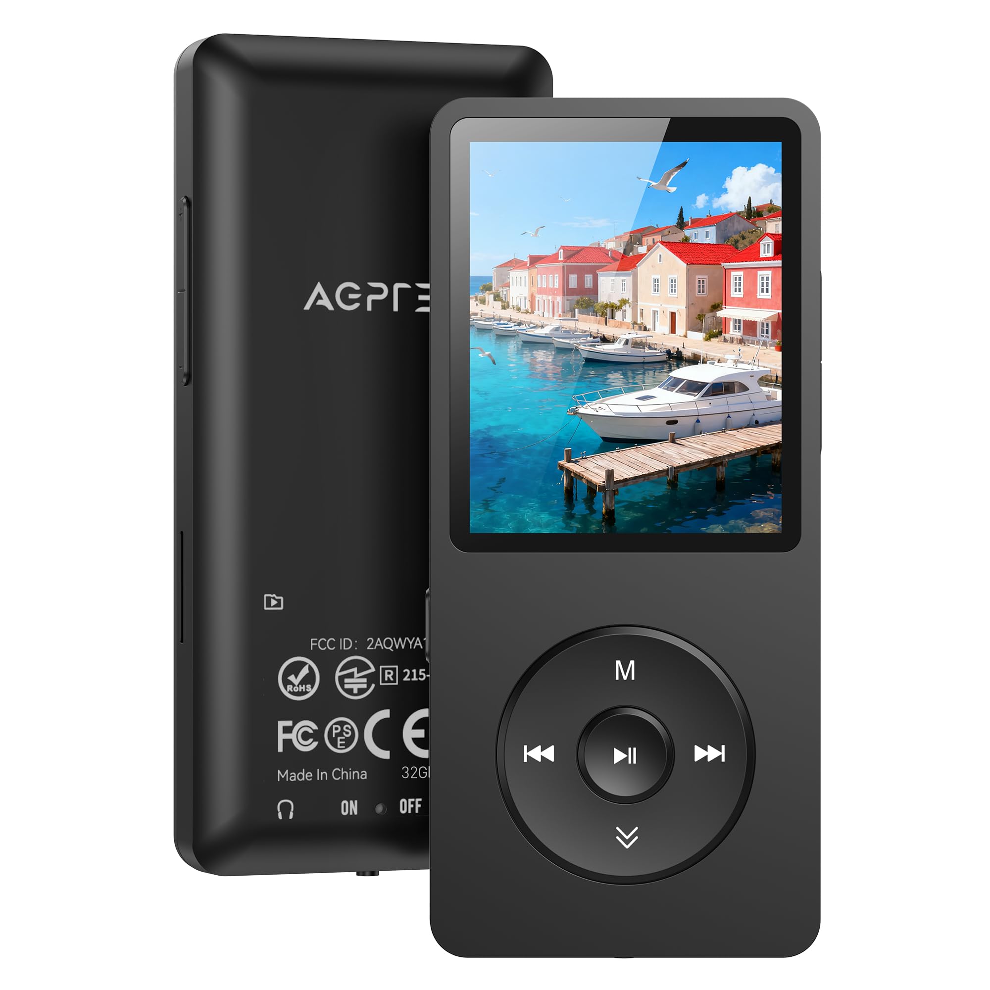 AGPTEK 64 Go Lecteur MP3 écran de 1,8",Musique Hi-FI avec Écouteurs Inclus