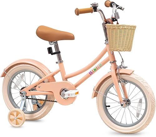 Bicicleta de diseño retro para niñas con cesta y freno de posavasos para niños de 3 a 13 años, bicicleta de crucero de 14, 16, 18 pulgadas, para
