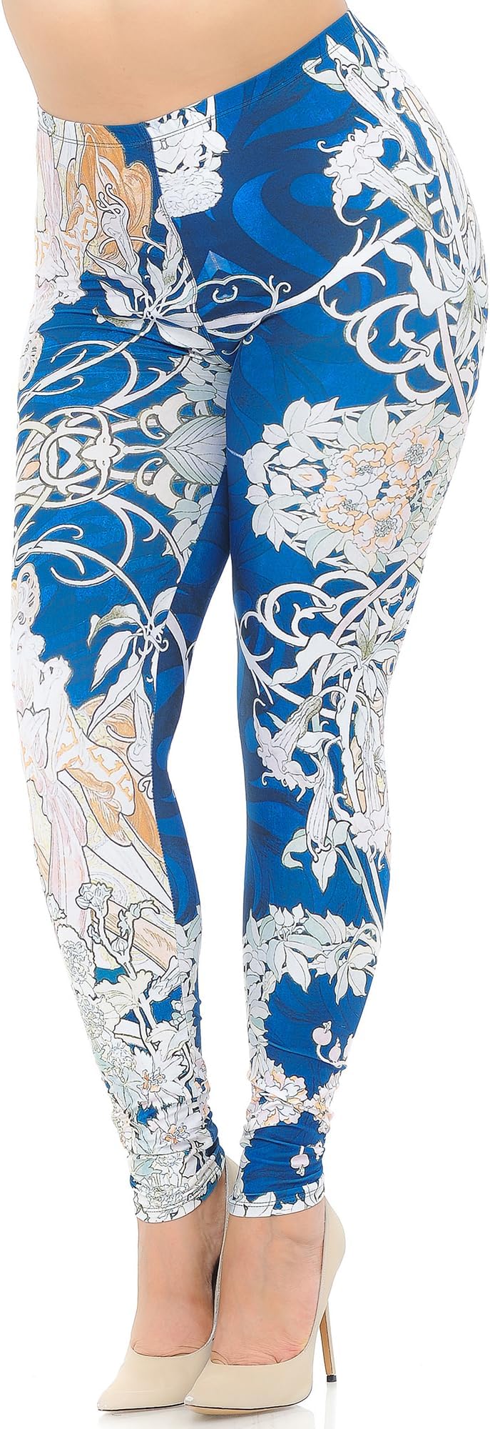 Creamy Soft Premium Women's Leggings Plus Size, High Rise, Stretchy & Breathable, Comfortable Fit - by USA Fashion™