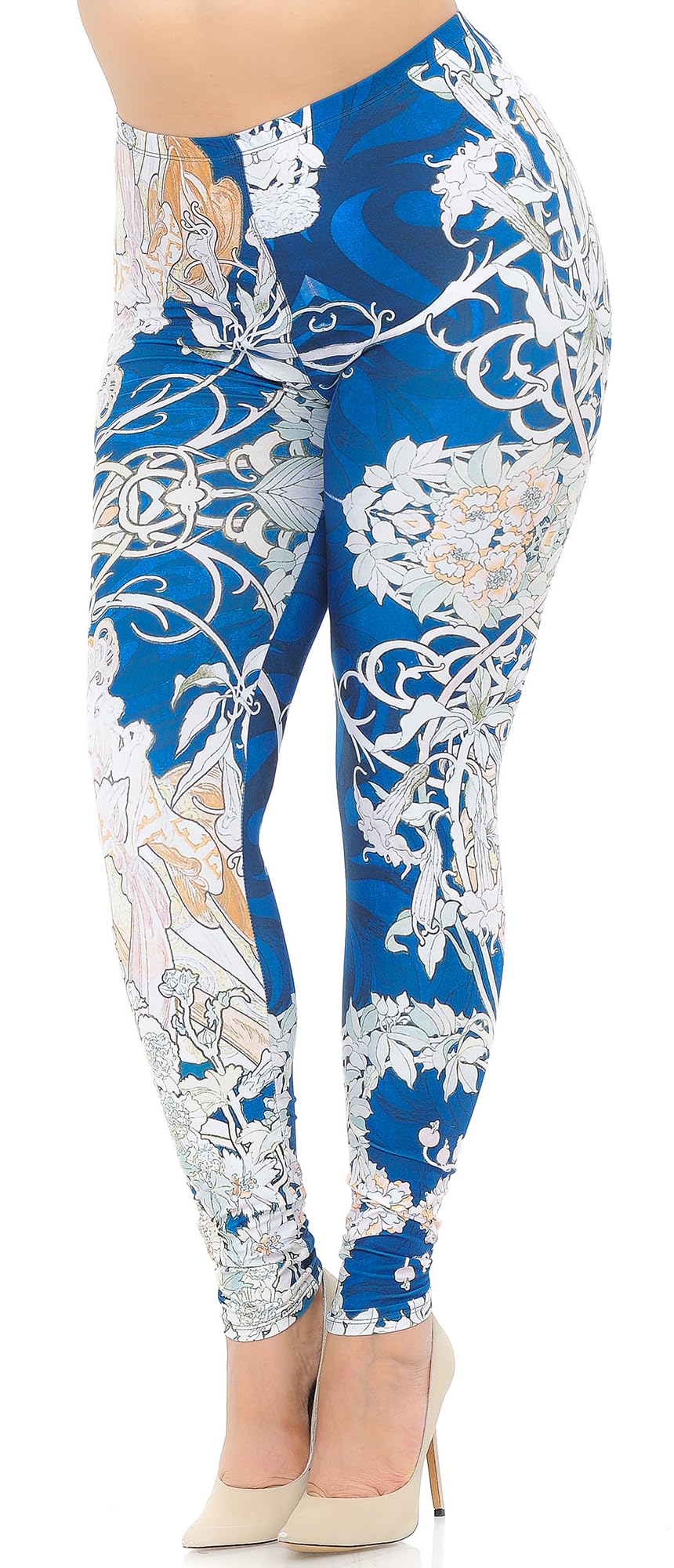 Creamy Soft Premium Women's Leggings Plus Size, High Rise, Stretchy & Breathable, Comfortable Fit - by USA Fashion™