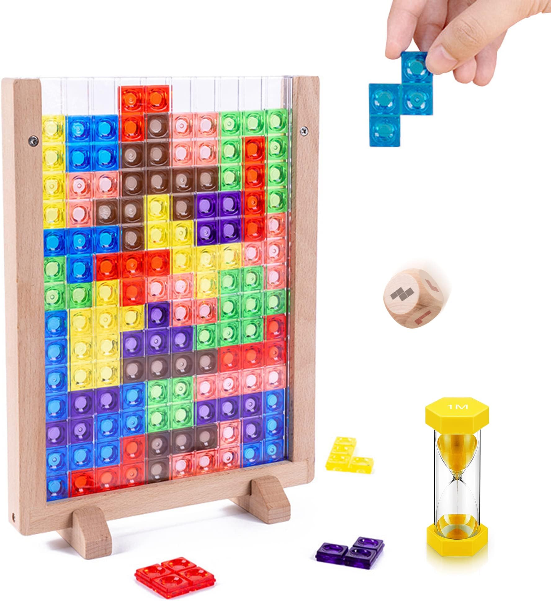 Board Games for Kids & Adults Russia Blocks Stacking Toys, STEM Classic Puzzles Game 3D Brain Teaser Montessori Toys, Perfect for Family Games, Parties, Travel, 1 to 4 Players
