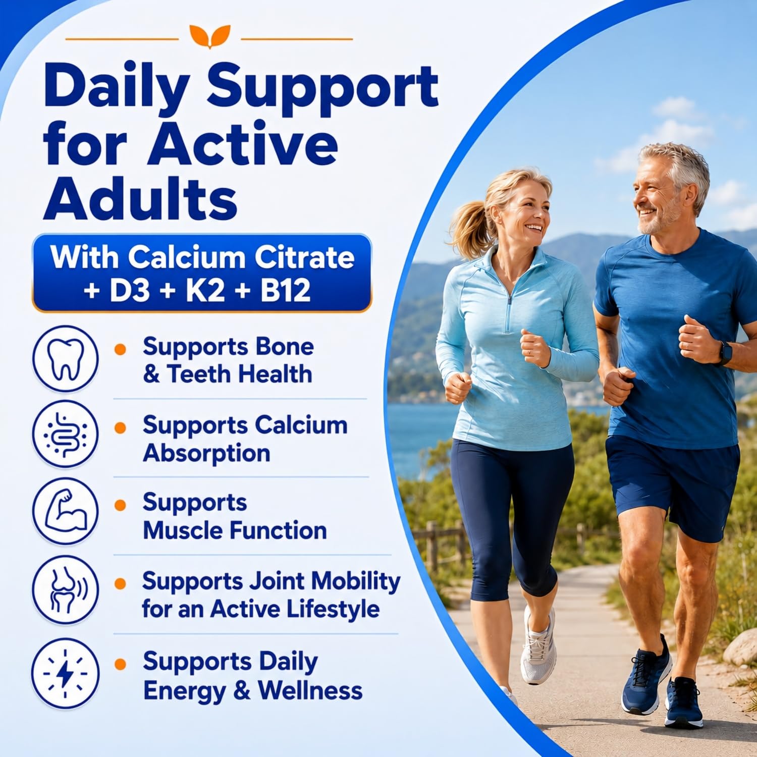2 Pack Calcium Citrate 1200mg Gummies with Vitamin D3 K2 B12 For Women Men — Amazon image 3