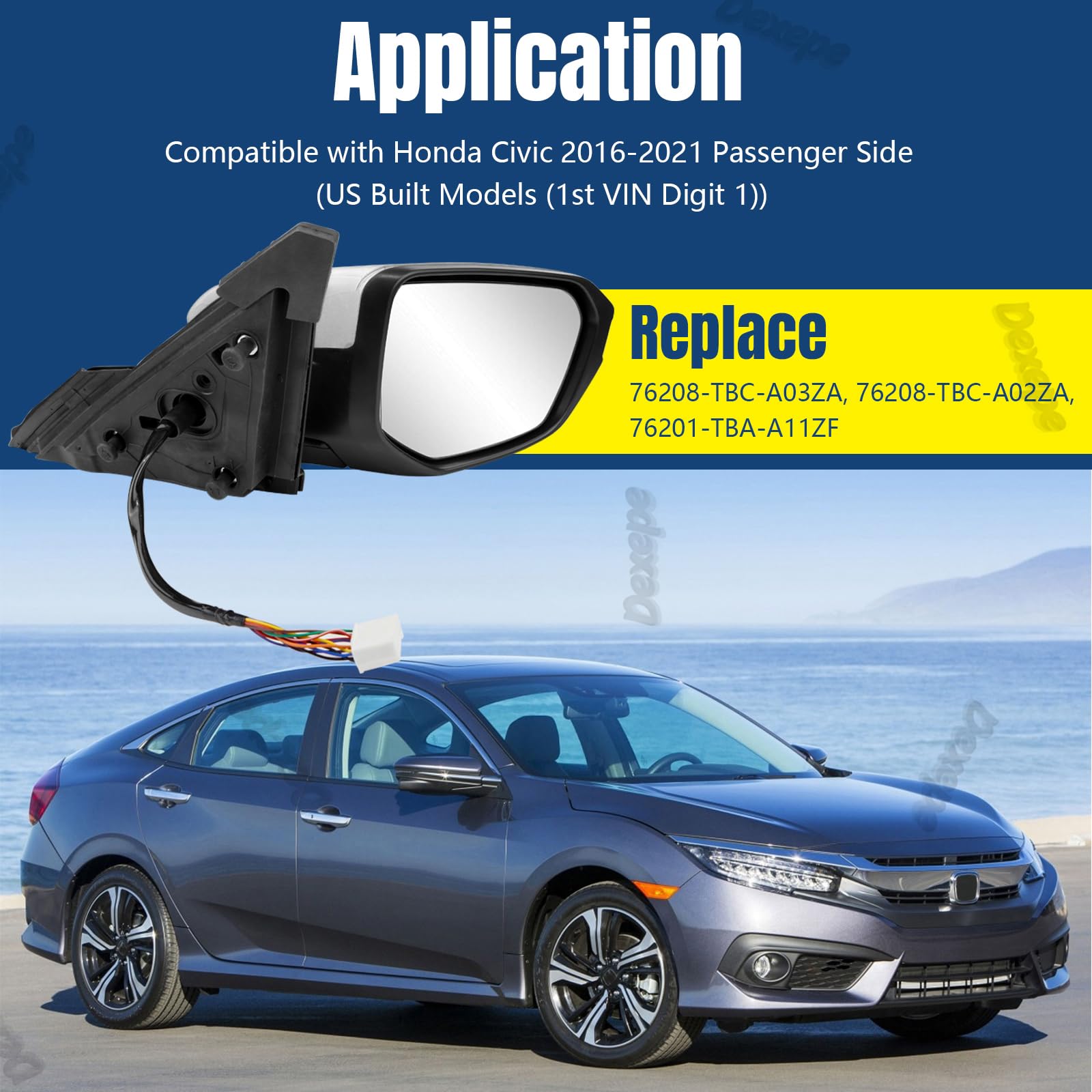 MO197713 Amazon.com: Dexepe Passenger Side Mirror Assembly 2016-2021