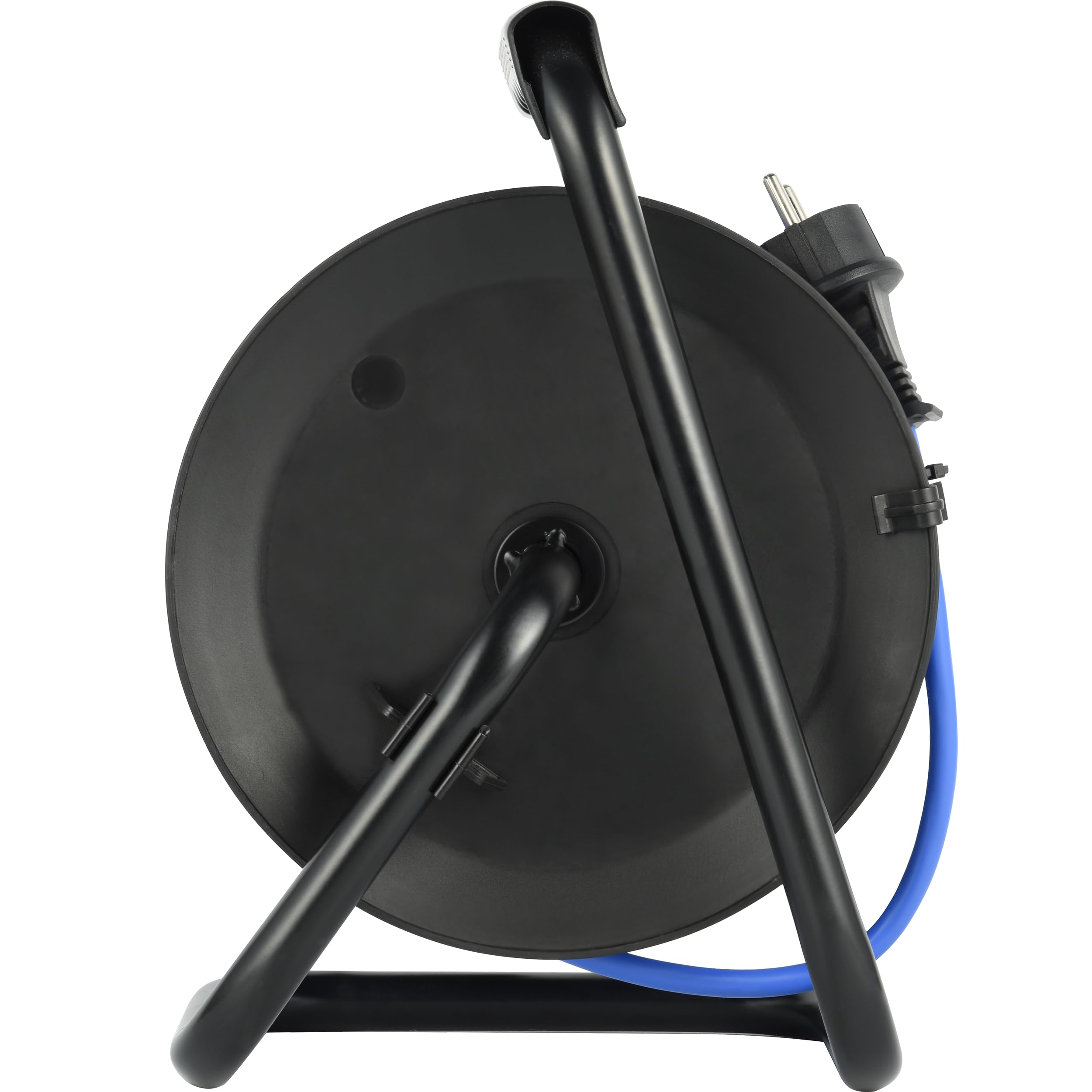 Electraline 29010 Rallonge Prolongateur électrique Outdoor Profesionnelle avec Enrouleur 25M, Câble spécial AT-N05V3V3-F 3G1.5, utilisable jusqu'à -35 °C, résistant aux UV, huiles, 4 Prises 16A IP44