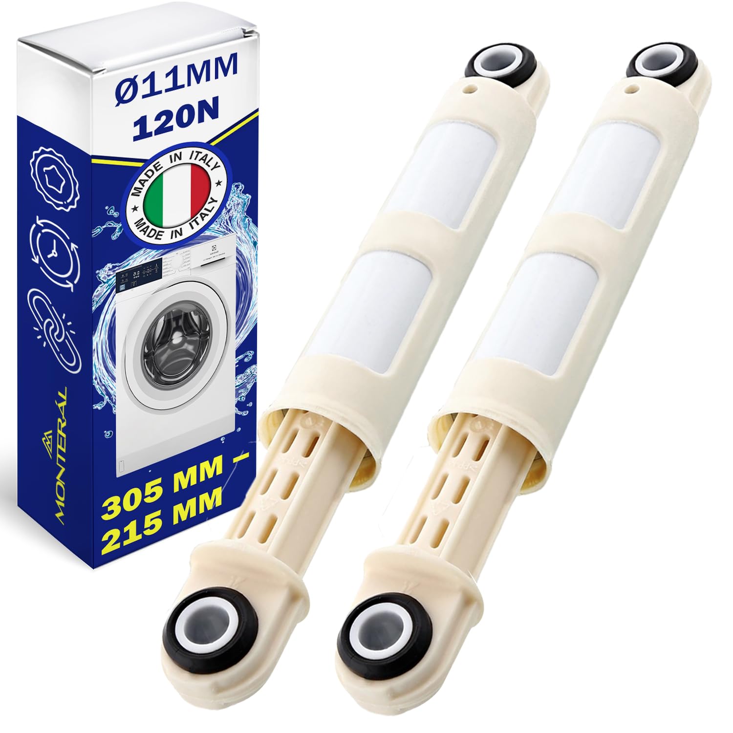 CANDY HOOVER ZEROWATT 2 Ammortizzatori Per Lavatrice CMF106 CDB134 - Foto 5