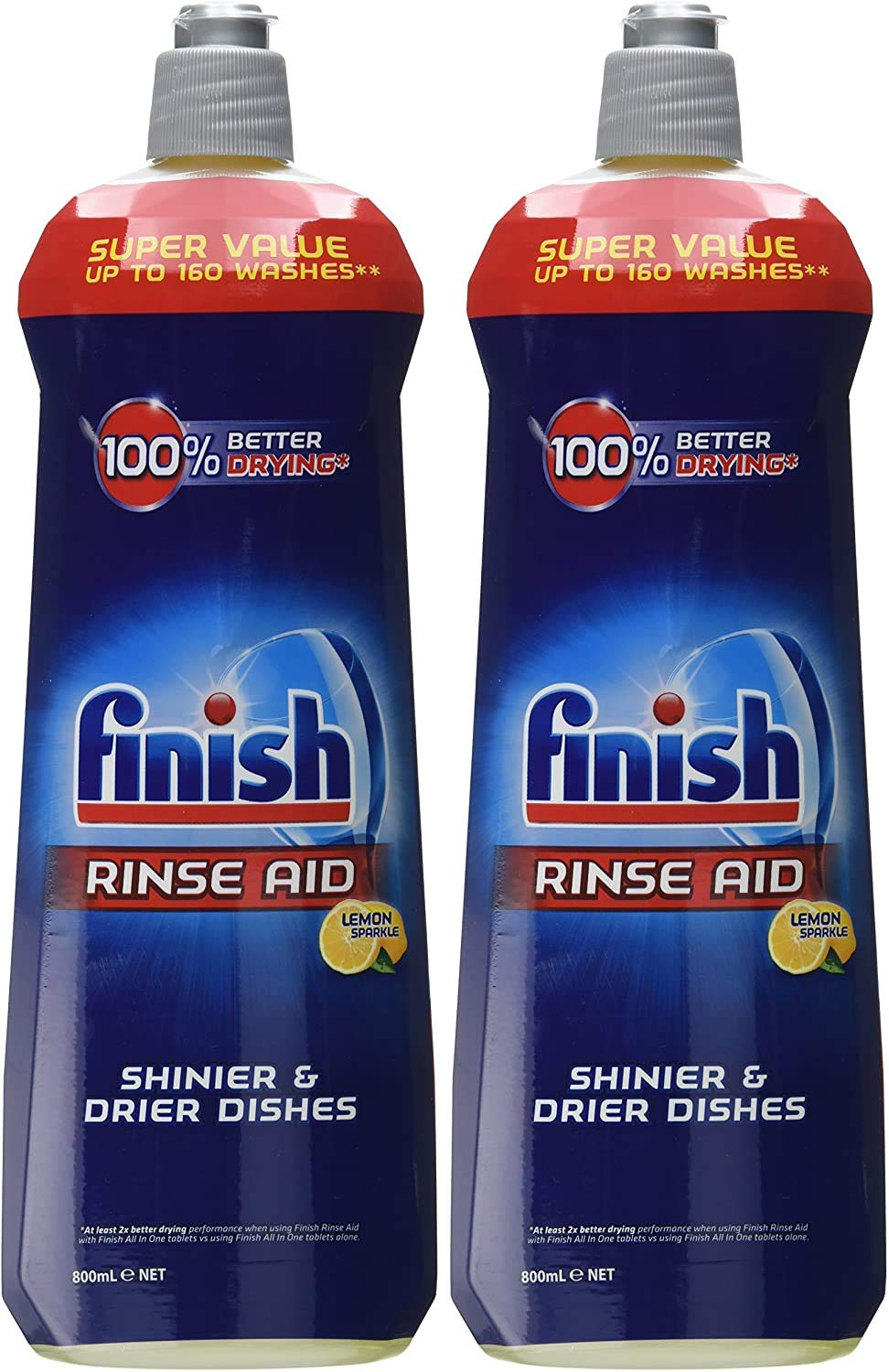 Finish Powerball All in One 200 tabletek i płynu do płukania cytryna 2 x 800 ml (1600 ml)