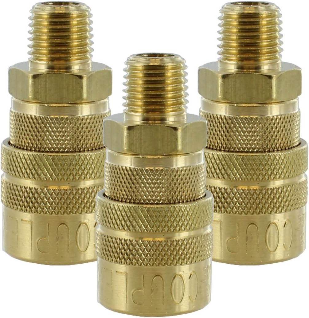 Milton 716 1/4 NPT Male M Style Coupler-3 Pack