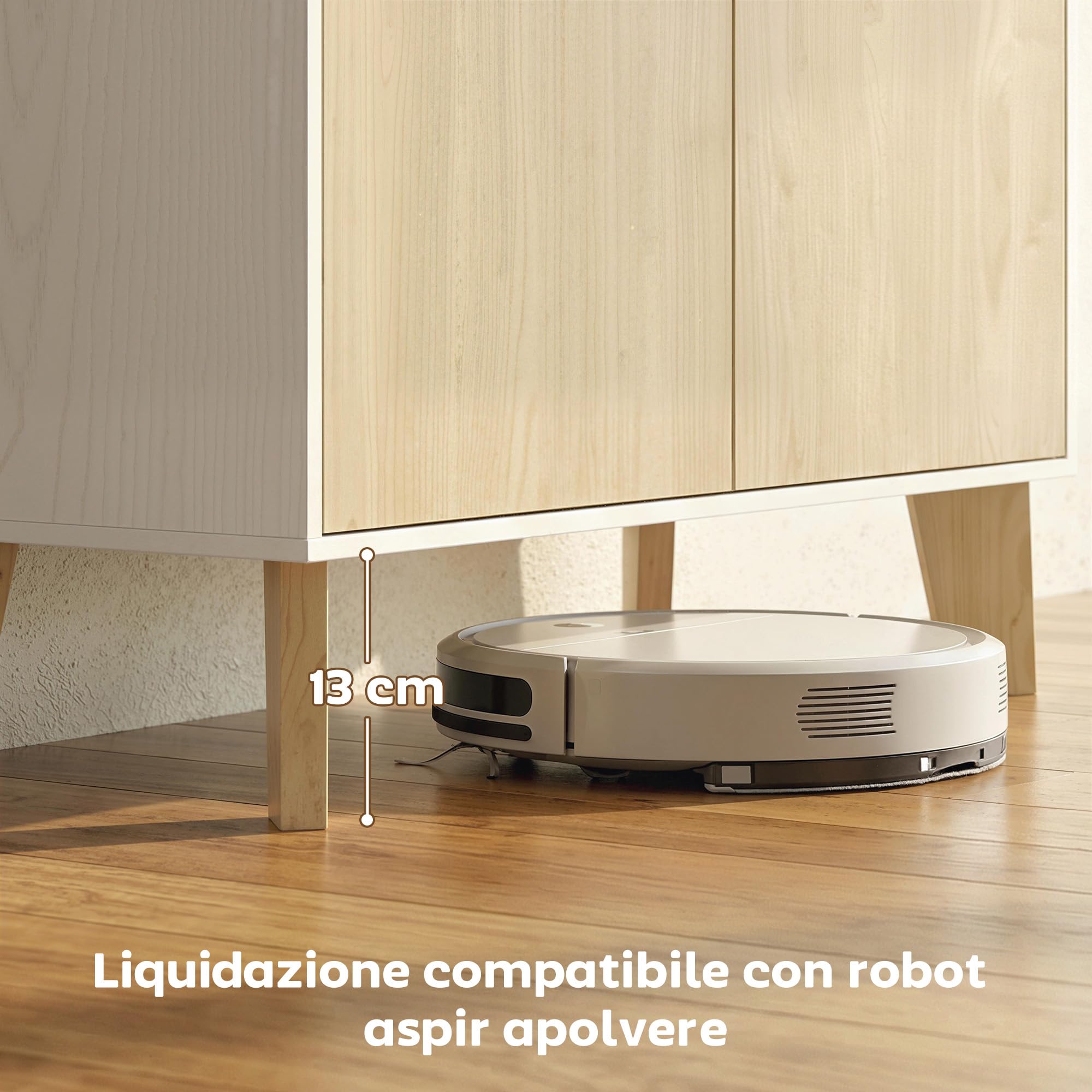 HOMCOM Credenza Cucina, Mobile Cucina 6 Scomparti Bianco e Color Legno | Credenza Buffet, Ante a Chiusura Ammortizzata, Soggiorno, Salotto, Sala da Pranzo