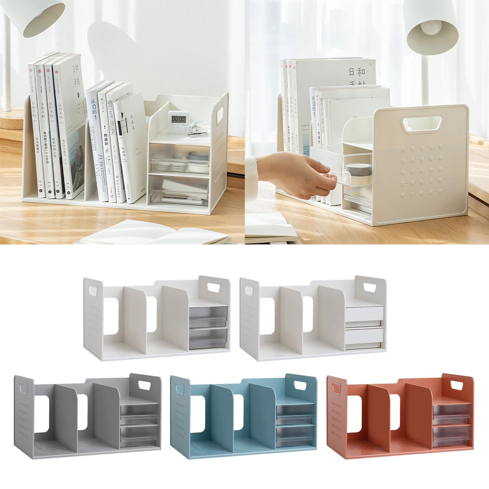 Multifunktionaler Aufbewahrungshalter, Stifthalter, Schublade, Schreibtisch Organizer, Buchstopper, Bleistift Buchstützen für Studenten, Multifunktionale Aufbewahrung, Buchstopper, Stift Schublade,