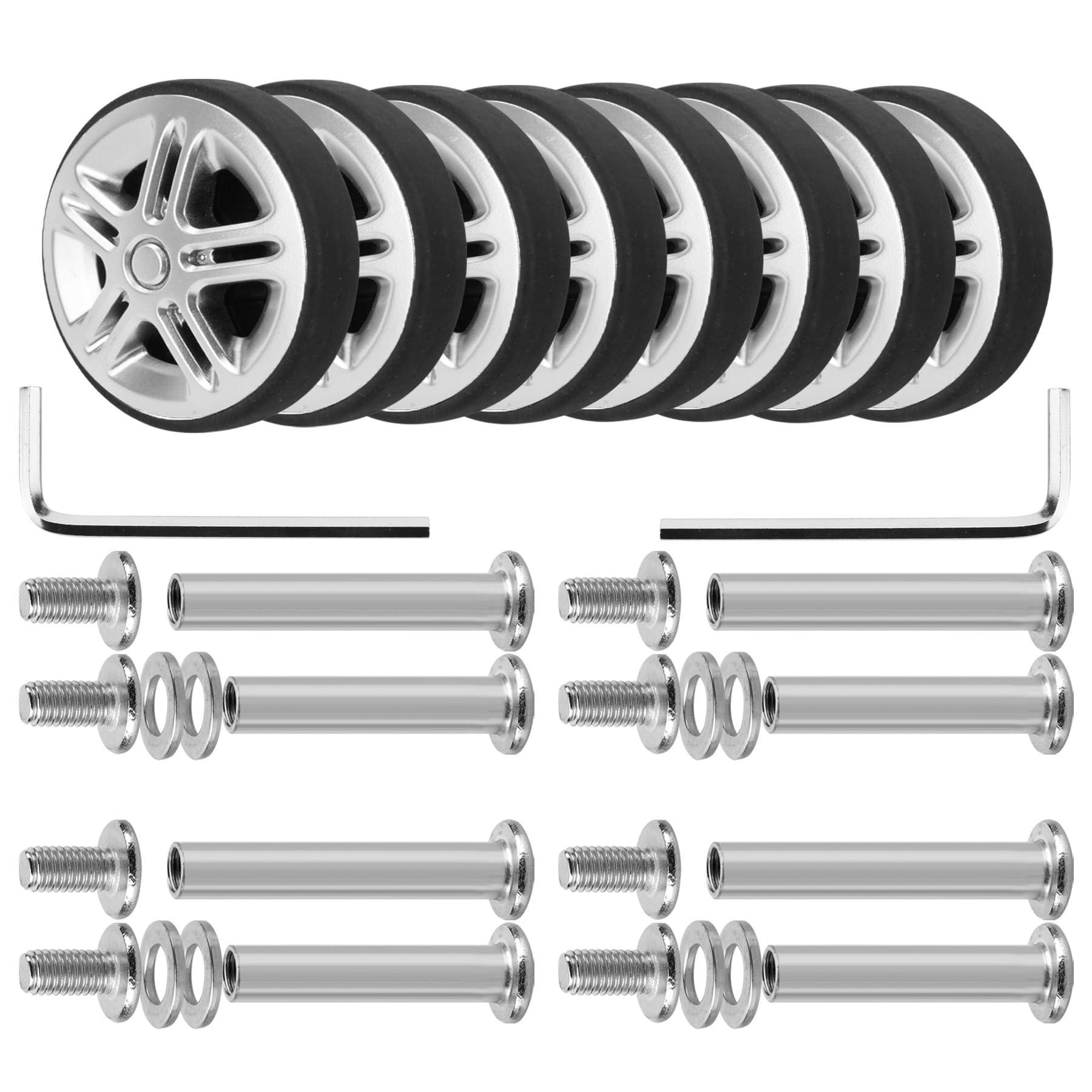 Volein 8 Pcs Suitcase Replacement Double Wheels
