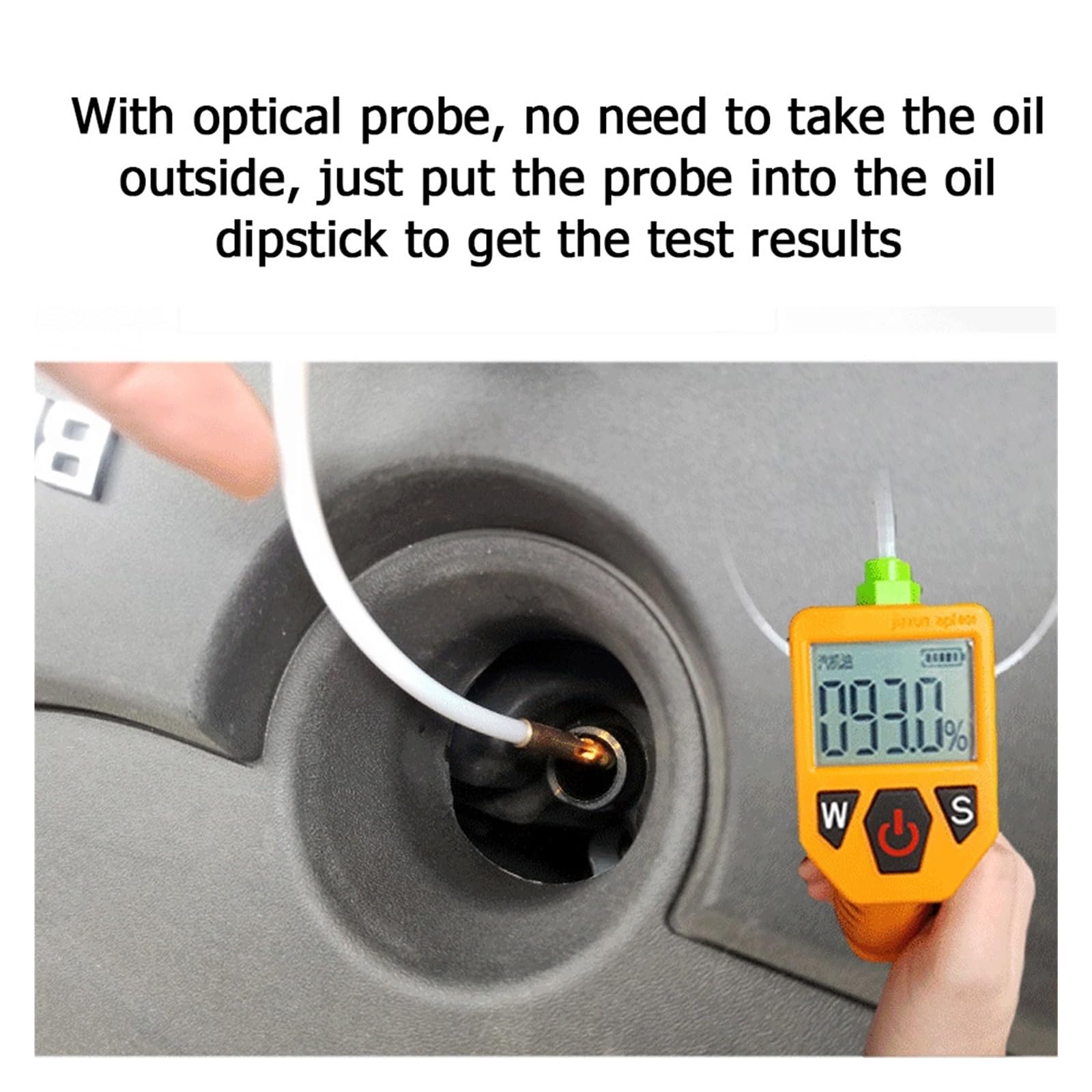 EDEDE Tester Liquido Freni, Tester 'Olio Motore for Il Controllo Automatico Rilevatore A qualità 'Olio for Automobili con Display A LED Analizzatore di Gas Strumenti di Prova 'Olio