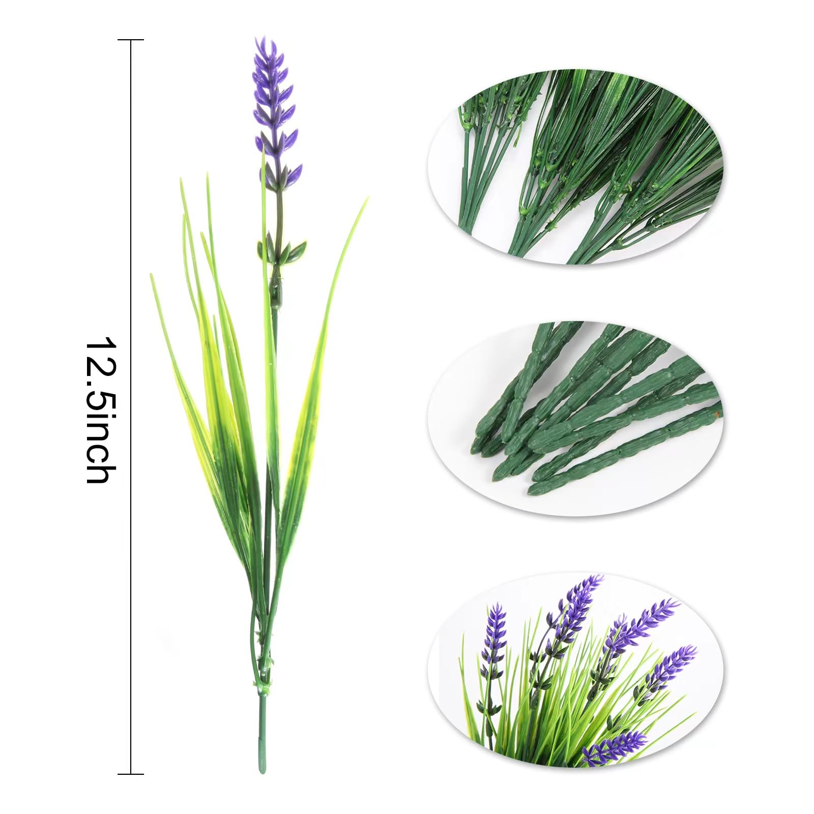 Zeyune 36 Bündel Künstliches Affengras Mit Blumen – UV-beständig, Je 35 Cm – Perfekt Für Garten, Balkon & Deko