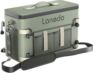 Deep Freeze Cooler Soft Sided Cooler Bag, 34 Can Collapsible Insulated Ice Chest for Camping & Travel
