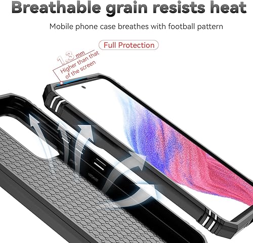 Miniatura 7 de SunStory Funda para Samsung Galaxy A54 5G con protector de pantalla HD, cubierta para cámara deslizante y soporte, Samsung A54 5G grado militar