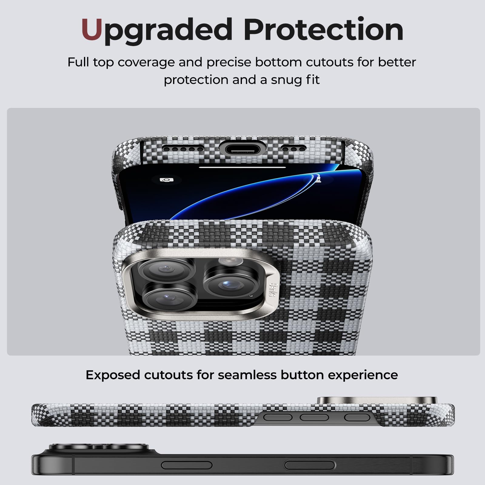 BENKS ArmorPro Hülle Für IPhone 16 Pro Mit Kamerasteuer-Taste – MagSafe Kompatibel, Aus Kevlar & TPU