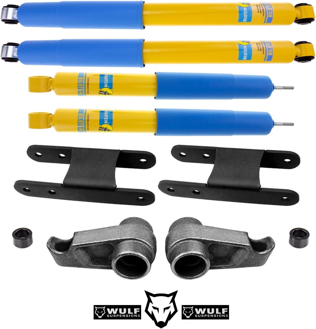 WULF 3" Front 3" Rear Lift Kit 2004 to 2012 compatible with Chevy Colorado compatible with model GMC Canyon 4X4 Bilstein brand Shocks included