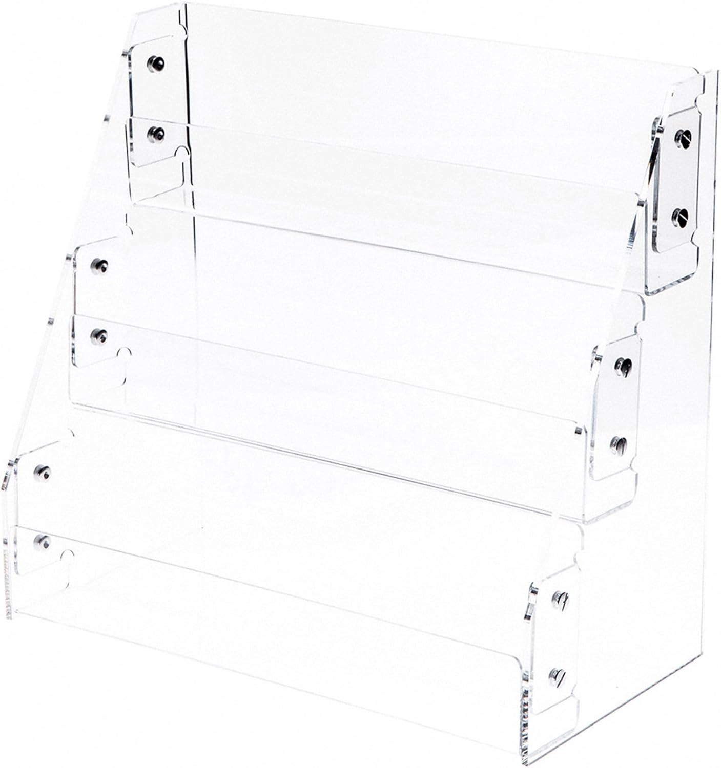Plymor Clear Acrylic 3-Level Greeting Card Display Rack, 14.25" W x 7.25" D x 13.375" H
