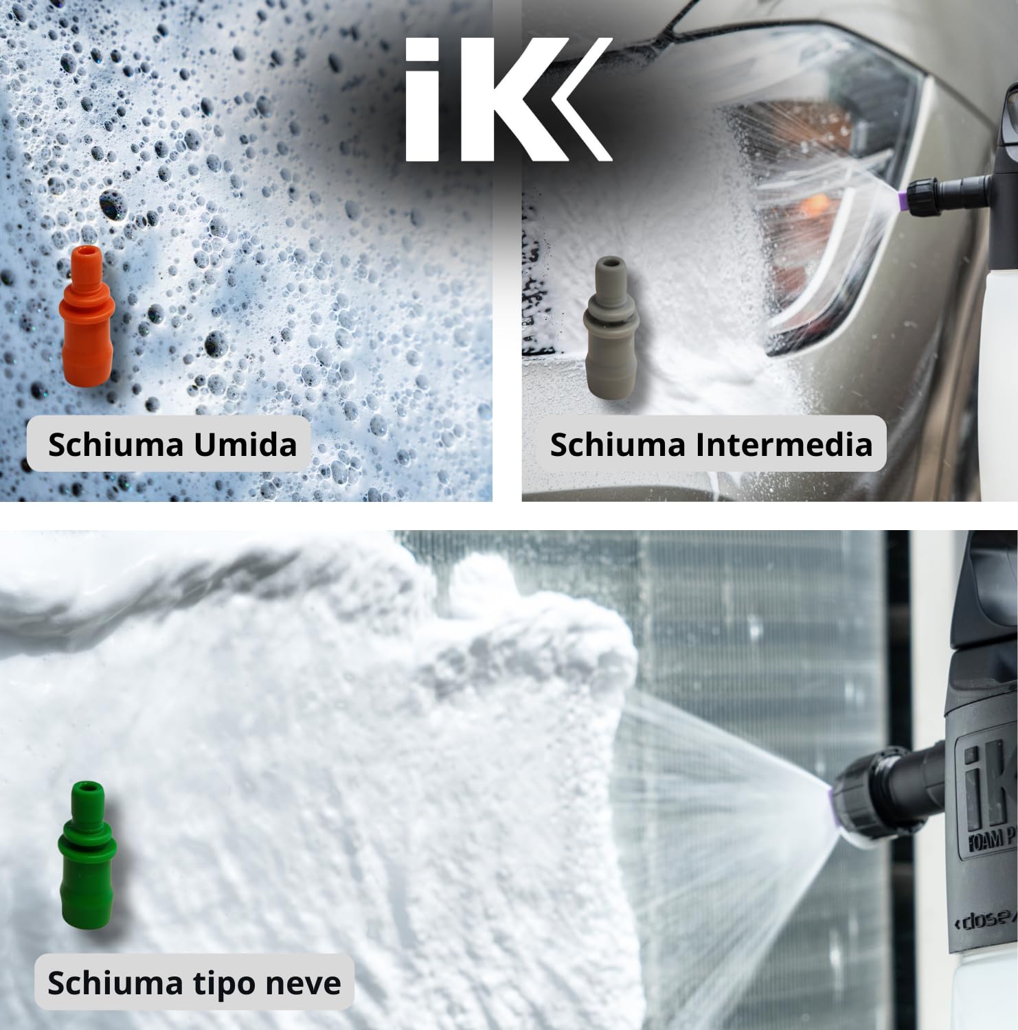 IK Spruzzatore Professionale per Schiuma con Connettore ad Aria Compressa - 1,5L - Maggiore Pressione - Progettato per Agenti Schiumogeni - Pulizia e Manutenzione - Prodotto in UE - IK Foam Pro 2+