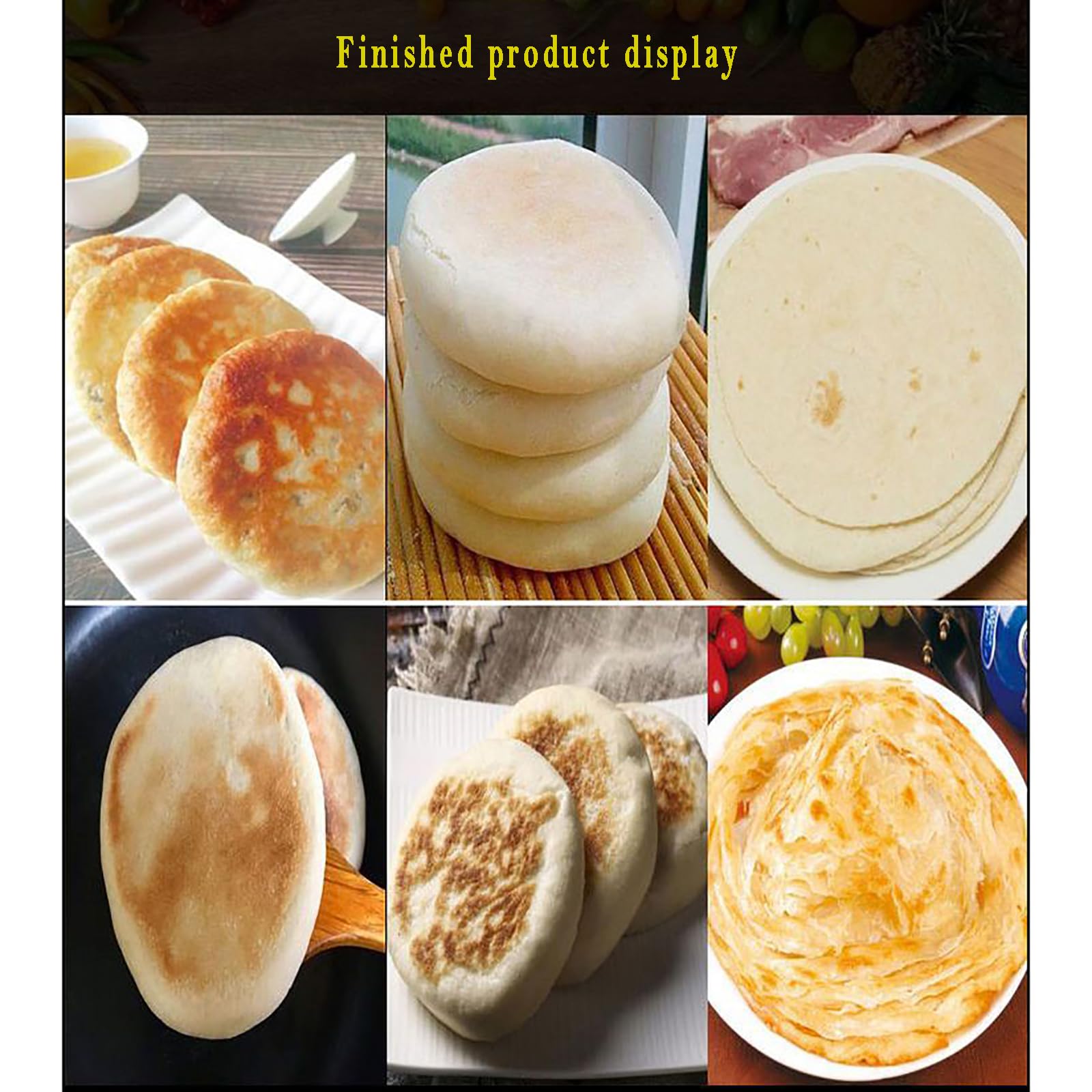 Pressa per Torta Pressata a Mano, Pressa per Pasta per Pizza in Acciaio Inossidabile da 24 Cm, Lo Spessore Dell'impasto È Regolabile, Migliora L'efficienza E Risparmia Manodopera